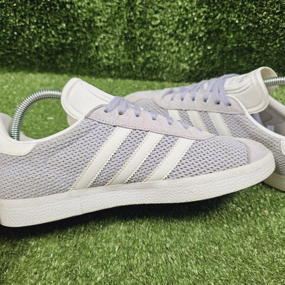 adidas gazelle silver green womens adidas Gazelle Bold Shoes - Women's - Purple / Wonder White / Gold main image 0